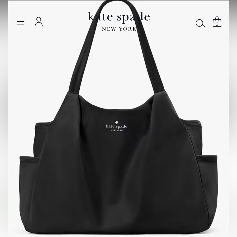♠️kate spade Chelsea Nylon Baby Bag, Black NWOT